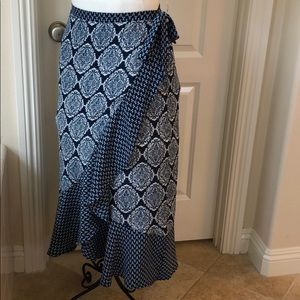 Cute Boho Faux Wrap Skirt
